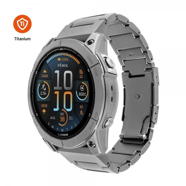 Kiinteä Garmin QuickFit 22mm Ranneke Titaani Harmaa