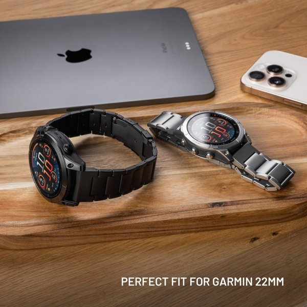 Kiinteä Garmin QuickFit 22mm Ranneke Titaani Harmaa