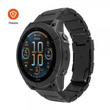 Kiinteä Garmin QuickFit 26mm ranneke Titaanihihna Musta