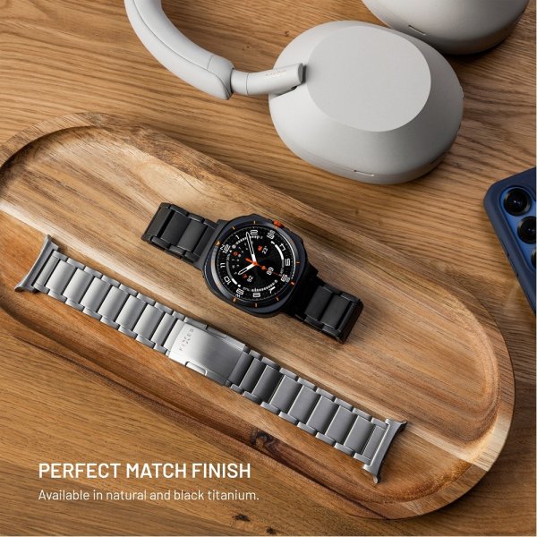 Kiinteä Garmin QuickFit 26mm ranneke Titaanihihna Musta