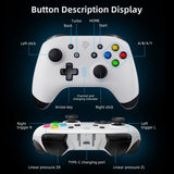 EasySMX Bayard 9124 Switch/Android/PC Ohjelmoitava langaton peliohjain, valkoinen
