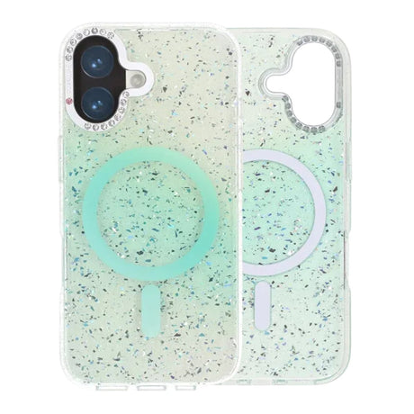 iPhone 17 Kuori Glitter Diamond MagSafe Vihreä