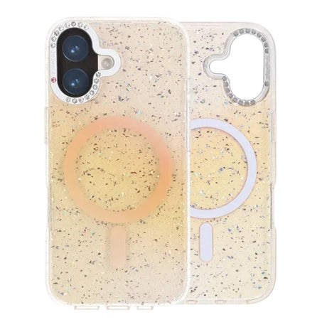 iPhone 17 Kuori Glitter Diamond MagSafe Kulta