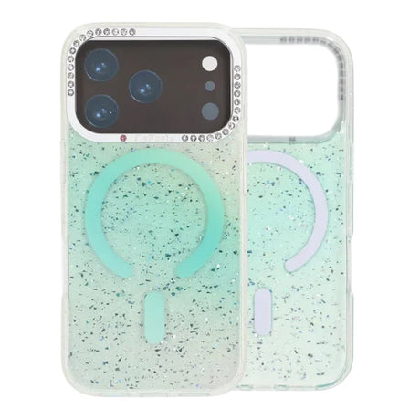 iPhone 17 Pro Kuori Glitter Diamond MagSafe Vihreä