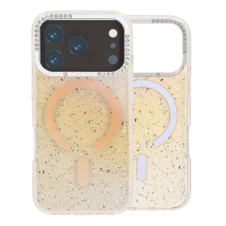 iPhone 17 Pro Max Kuori Glitter Diamond MagSafe Kulta