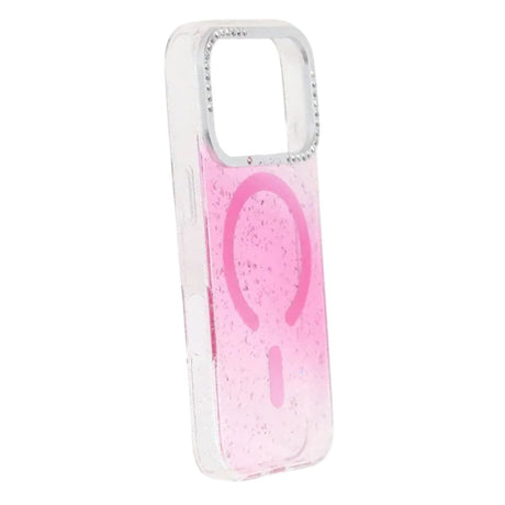 iPhone 17 Pro Kuori Glitter Diamond MagSafe Vaaleanpunainen