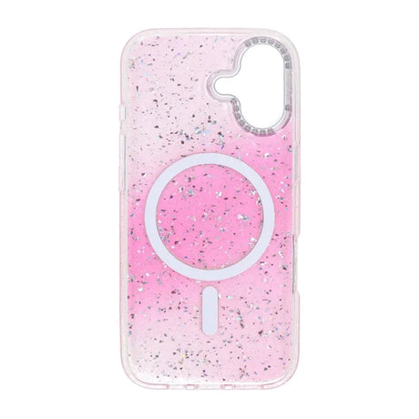 iPhone 17 Kuori Glitter Diamond MagSafe Vaaleanpunainen