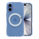 iPhone 17 Kuori Glitter Teline MagSafe Sininen