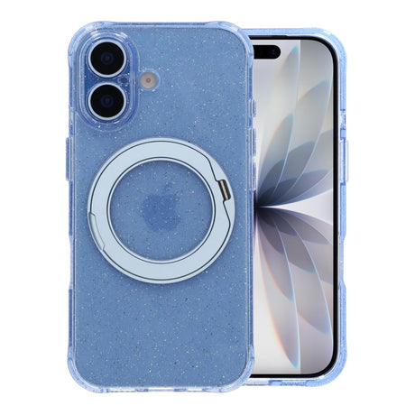 iPhone 17 Kuori Glitter Teline MagSafe Sininen