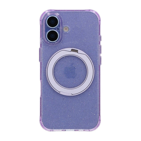 iPhone 17 Kuori Glitter Teline MagSafe Violetti