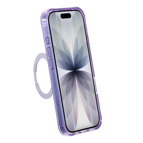 iPhone 17 Kuori Glitter Teline MagSafe Violetti