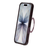 iPhone 17 Kuori Glitter Teline MagSafe Tummanpunainen