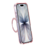 iPhone 17 Kuori Glitter Teline MagSafe Vaaleanpunainen