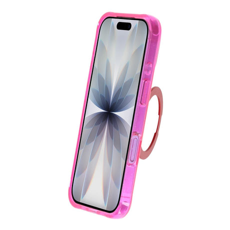 iPhone 17 Kuori Glitter Teline MagSafe Punainen