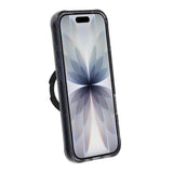 iPhone 17 Kuori Glitter Teline MagSafe Musta