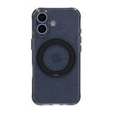 iPhone 17 Kuori Glitter Teline MagSafe Musta