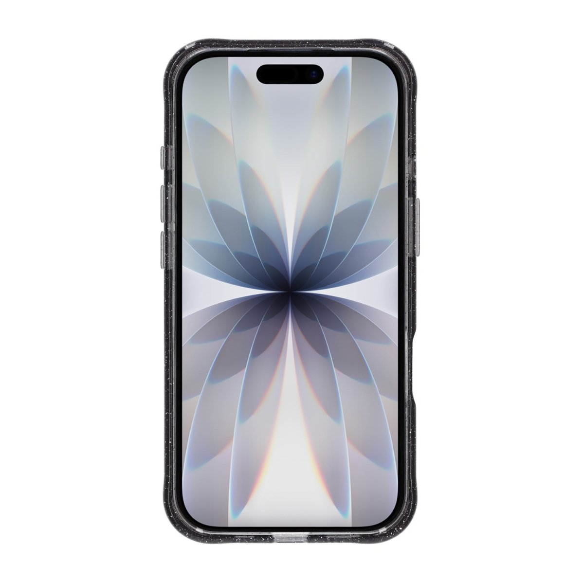 iPhone 17 Kuori Glitter Teline MagSafe Musta