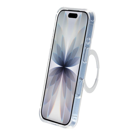 iPhone 17 Kuori Glitter Teline MagSafe Valkoinen