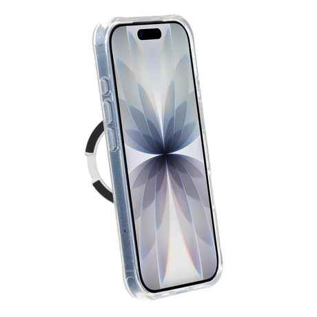 iPhone 17 Kuori Glitter Teline MagSafe Valkoinen