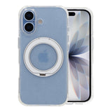 iPhone 17 Kuori Glitter Teline MagSafe Valkoinen
