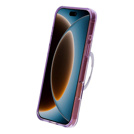 iPhone 17 Pro Max/iPhone 18 Pro Max Kuori, glitteriä, teline, MagSafe, Violetti