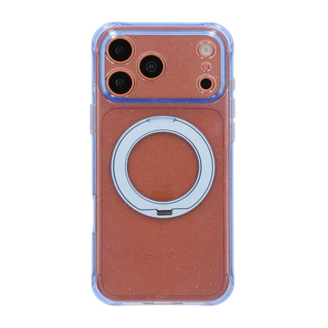 iPhone 17 Pro/iPhone 18 Pro Kuori, glitteriä, teline, MagSafe, Sininen