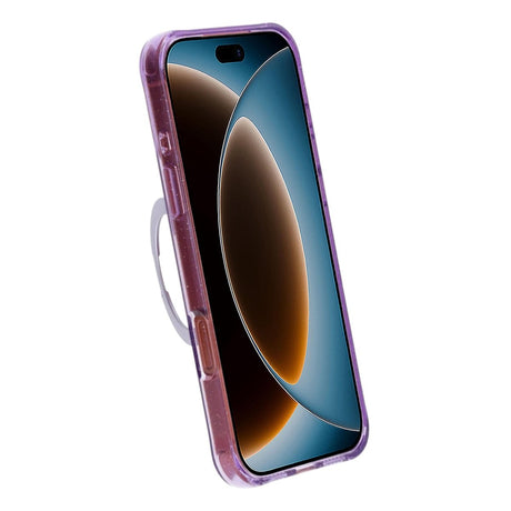 iPhone 17 Pro/iPhone 18 Pro Kuori, glitteriä, teline, MagSafe, Violetti