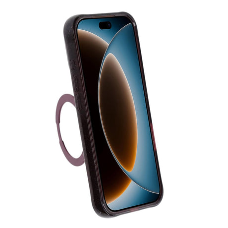 iPhone 17 Pro/iPhone 18 Pro Kuori, glitteriä, teline, MagSafe, Tummanpunainen