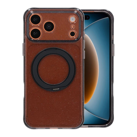 iPhone 17 Pro/iPhone 18 Pro Kuori, glitteriä, teline, MagSafe, Musta