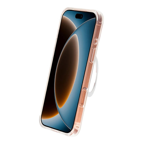 iPhone 17 Pro/iPhone 18 Pro Kuori, glitteriä, teline, MagSafe, Valkoinen