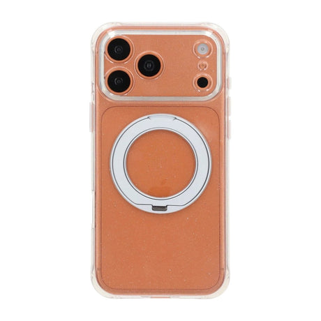 iPhone 17 Pro/iPhone 18 Pro Kuori, glitteriä, teline, MagSafe, Valkoinen
