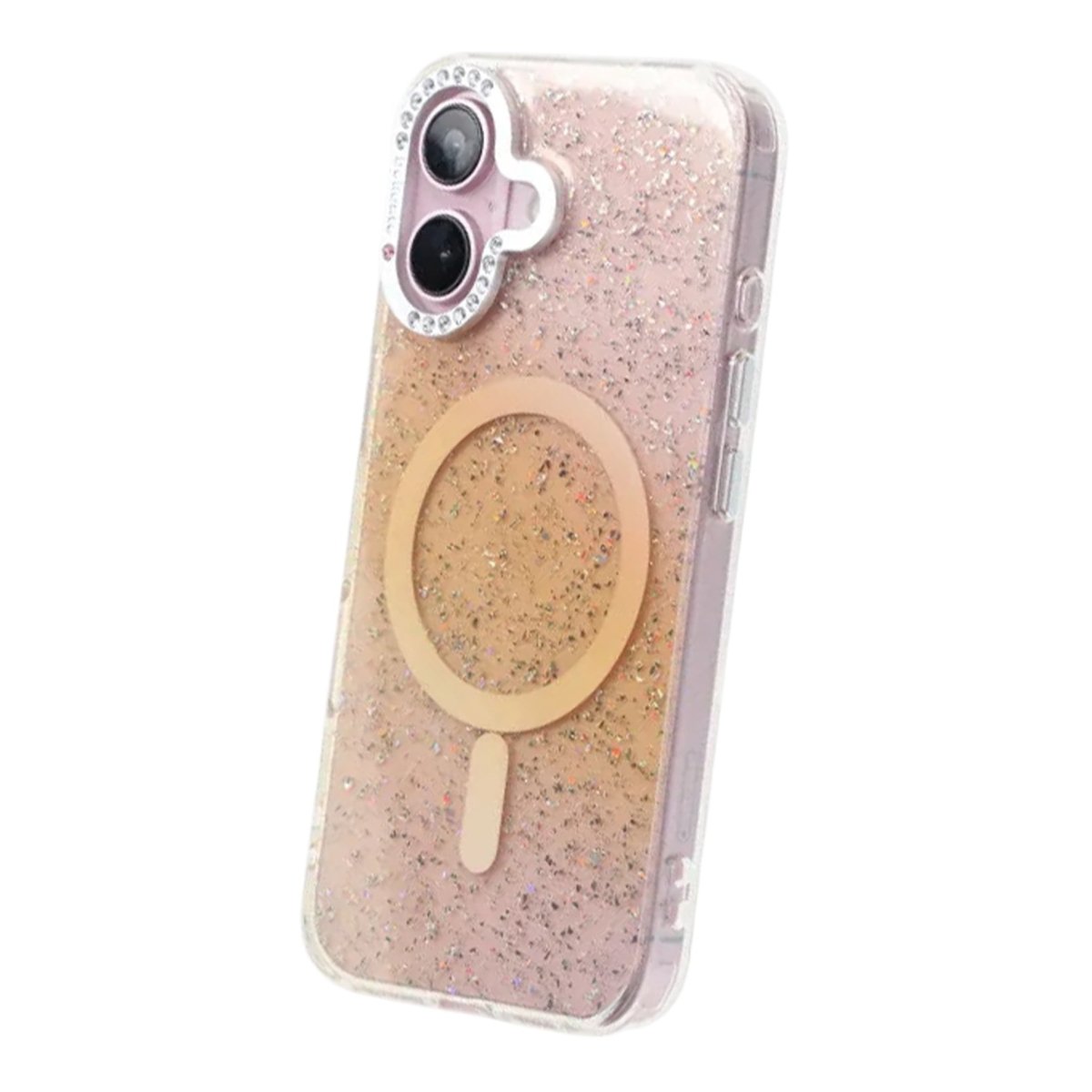 iPhone 16 Kuori Glitter Diamond MagSafe Kulta