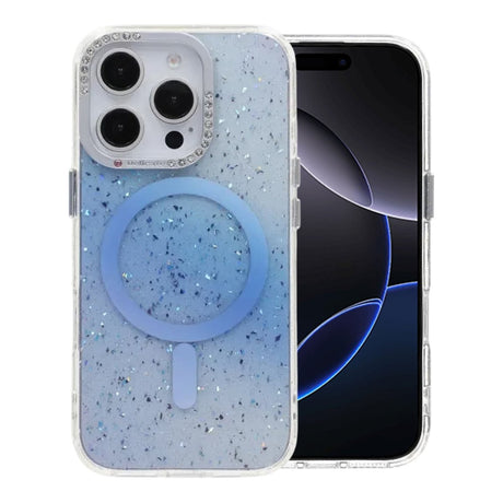 iPhone 16 Pro Kuori Glitter Diamond MagSafe Sininen