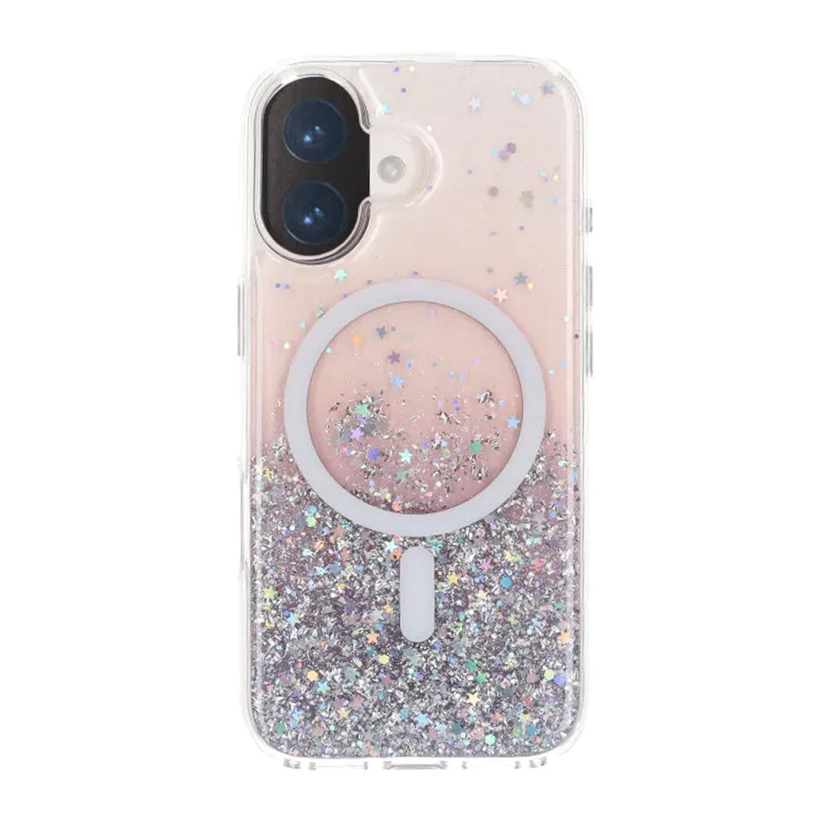 iPhone 17 Kuori Glitter Tähdet MagSafe Violetti