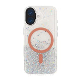 iPhone 17 Kuori Glitter Tähdet MagSafe Oranssi