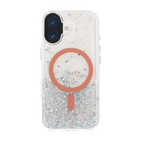 iPhone 17 Kuori Glitter Tähdet MagSafe Oranssi