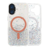 iPhone 17 Kuori Glitter Tähdet MagSafe Oranssi