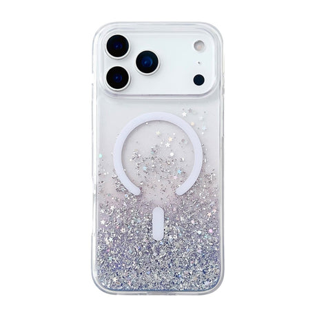 iPhone 17 Pro Kuori Glitter Tähdet MagSafe Violetti