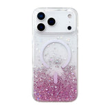iPhone 17 Pro Max Kuori Glitter Tähdet MagSafe Vaaleanpunainen
