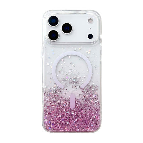 iPhone 17 Pro Kuori Glitter Tähdet MagSafe Vaaleanpunainen