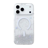 iPhone 17 Pro Kuori Glitter Tähdet MagSafe Hopea