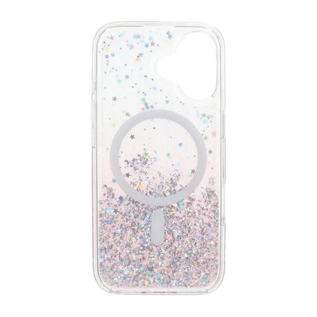 iPhone 17 Kuori Glitter Tähdet MagSafe Vaaleanpunainen