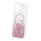 iPhone 17 Kuori Glitter Tähdet MagSafe Vaaleanpunainen