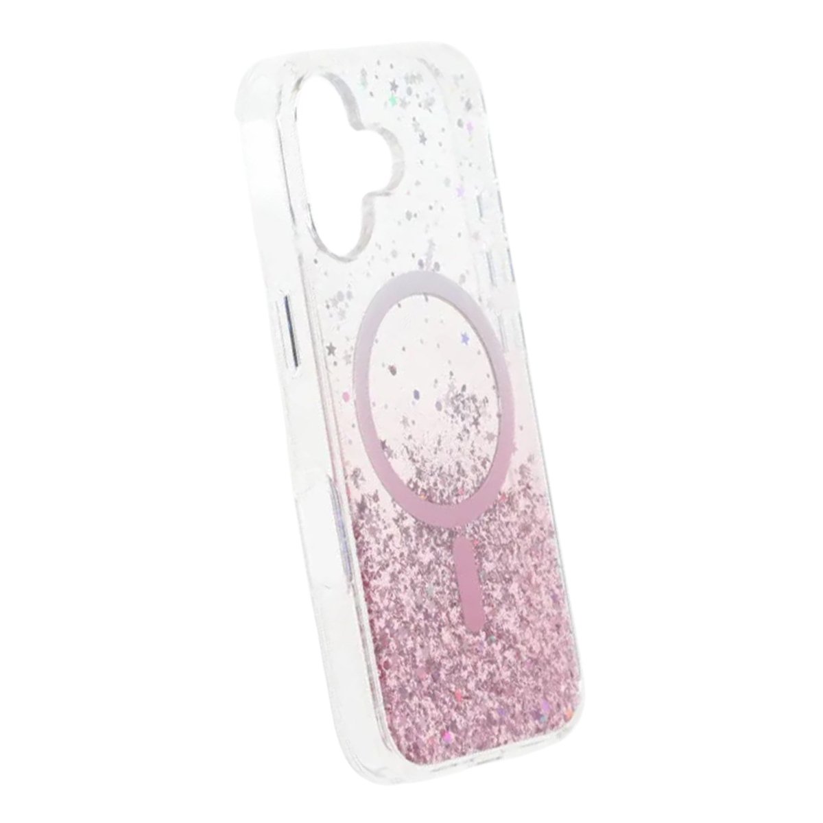 iPhone 17 Kuori Glitter Tähdet MagSafe Vaaleanpunainen
