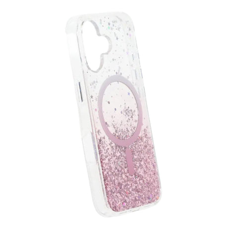 iPhone 17 Kuori Glitter Tähdet MagSafe Vaaleanpunainen