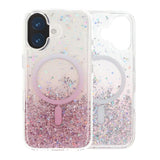 iPhone 17 Kuori Glitter Tähdet MagSafe Vaaleanpunainen