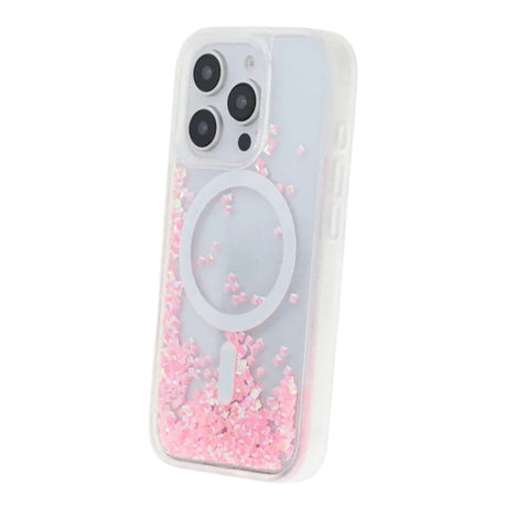 iPhone 16 Pro Max Kuori Diamond Quicksand MagSafe Vaaleanpunainen