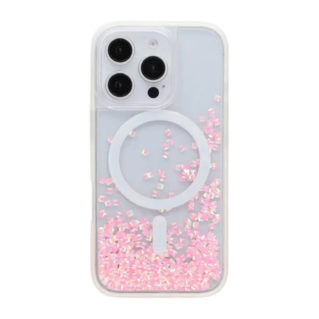 iPhone 16 Pro Kuori Diamond Quicksand MagSafe Vaaleanpunainen
