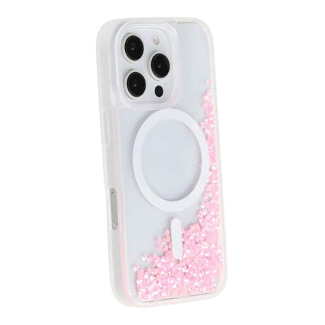 iPhone 16 Pro Kuori Diamond Quicksand MagSafe Vaaleanpunainen