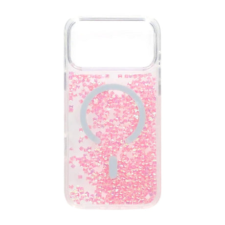 iPhone 17 Pro Max Kuori Diamond Quicksand MagSafe Vaaleanpunainen